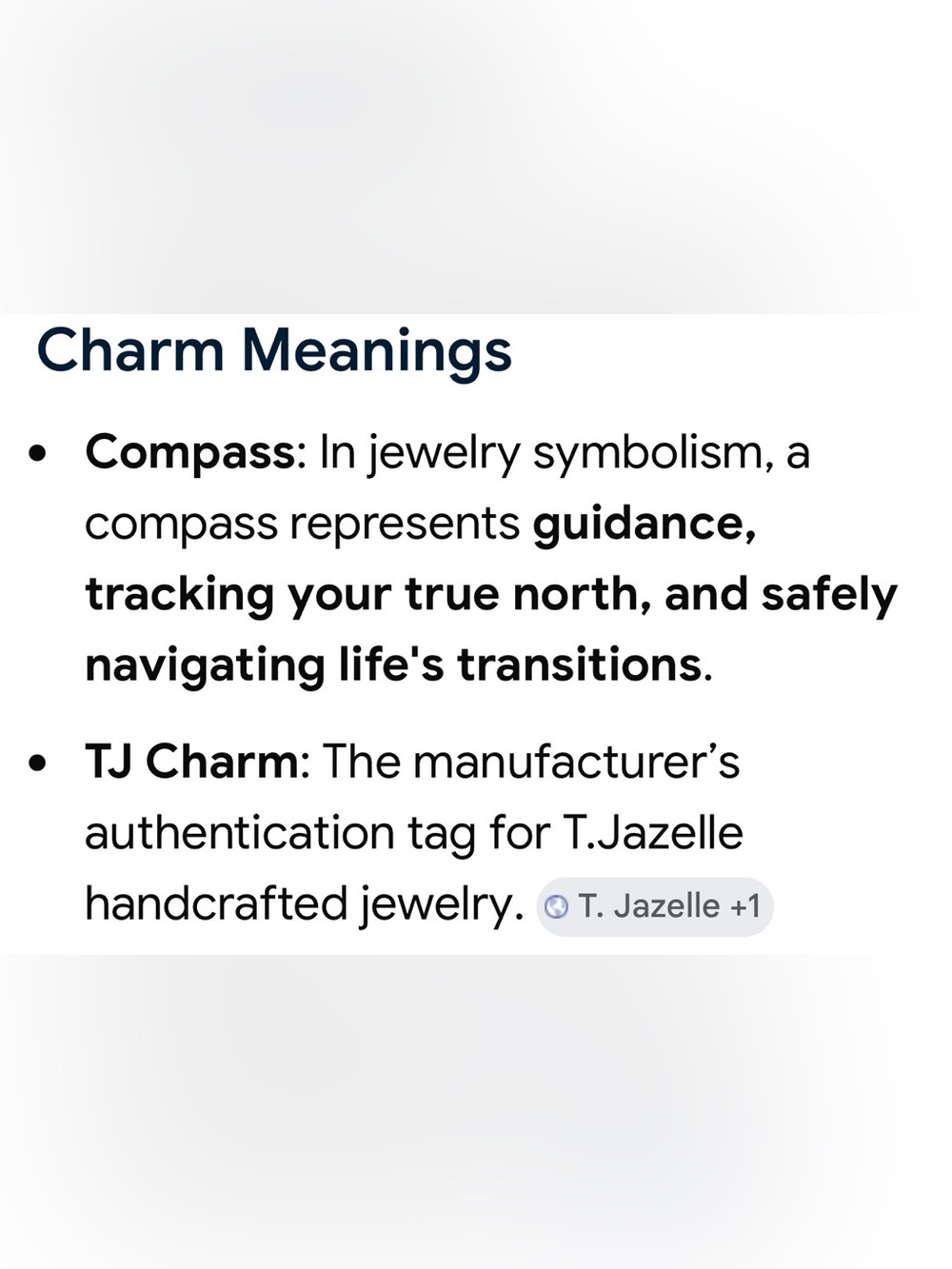T. Jazelle Handcrafted Charm Bracelet - Picture 6 of 6